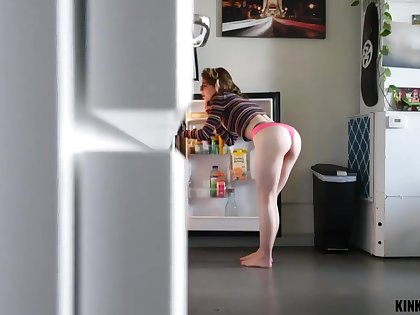 Sizzling stepbrother spying on his bootyfull stepsis and Alina loves a good fuck